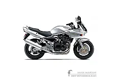 Naklejki do Suzuki GSF1200S BANDIT 2002 - Srebrny • Suzuki Naklejki OEM