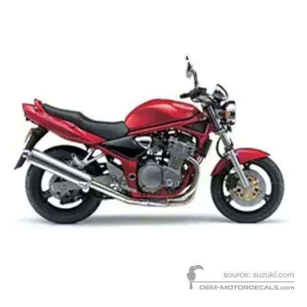 Naklejki do Suzuki GSF600N BANDIT 2002 - Czerwony • Suzuki Naklejki OEM