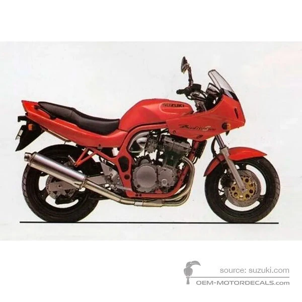 Aufkleber für Suzuki GSF600S BANDIT 1998 - Rot • Suzuki OEM-Aufkleber