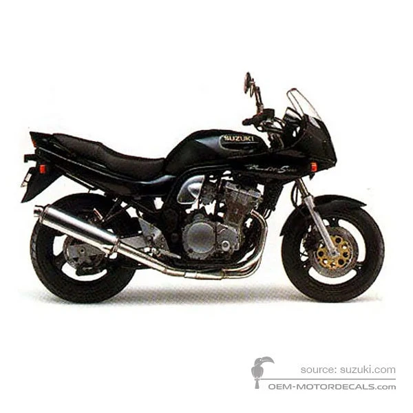Adesivi per Suzuki GSF600S BANDIT 1998 - Nero • Suzuki Adesivi OEM