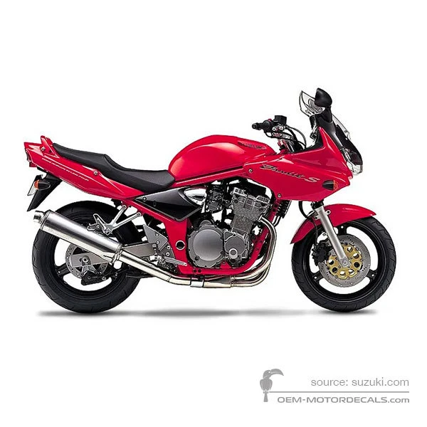Naklejki do Suzuki GSF600S BANDIT 2001 - Czerwony • Suzuki Naklejki OEM