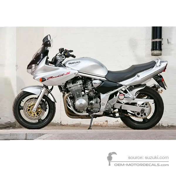 Naklejki do Suzuki GSF600S BANDIT 2002 - Srebrny • Suzuki Naklejki OEM
