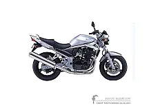 Autocollants pour Suzuki GSF650N BANDIT 2005 - Argent • Suzuki Autocollants OEM