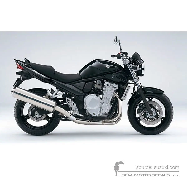 Autocollants pour Suzuki GSF650N BANDIT 2007 - Noir • Suzuki Autocollants OEM