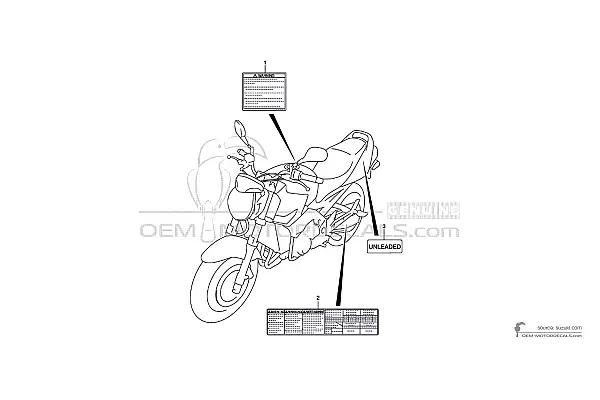 Suzuki GSR600 - Etykiety ostrzegawcze