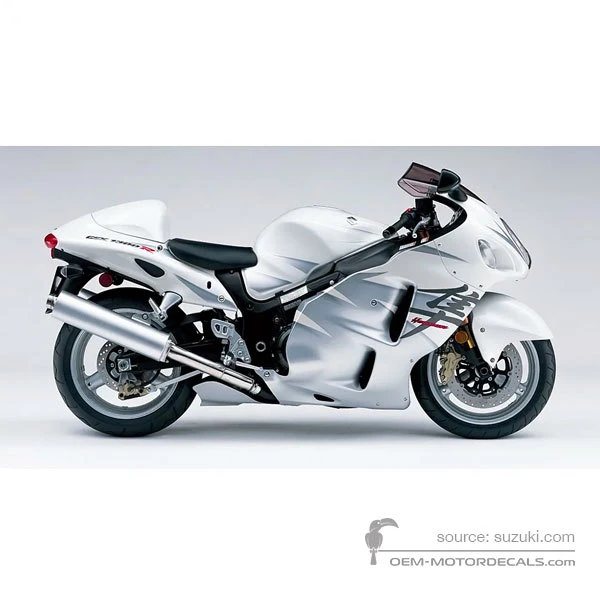Stickers voor Suzuki GSX1300R Hayabusa 2006 - Wit • Suzuki OEM Stickers