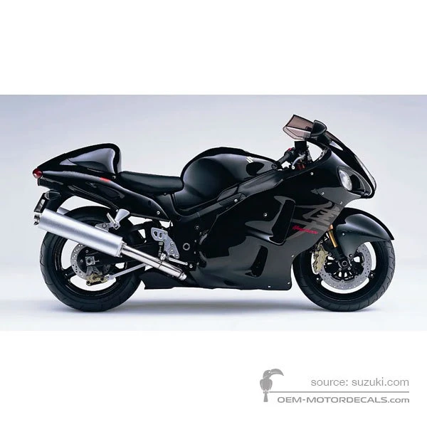 Adesivi per Suzuki GSX1300R Hayabusa 2007 - Nero • Suzuki Adesivi OEM