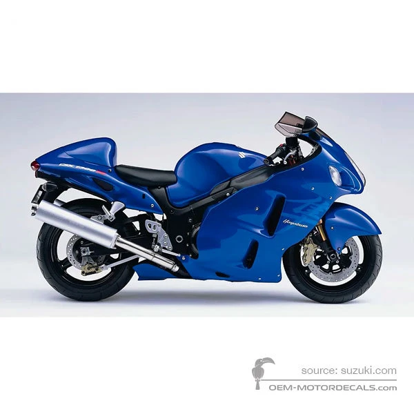 Stickers voor Suzuki GSX1300R Hayabusa 2007 - Blauw • Suzuki OEM Stickers