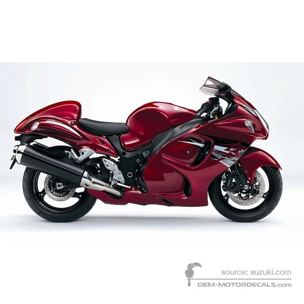 Naklejki do Suzuki GSX1300R HAYABUSA 2012 - Czerwony • Suzuki Naklejki OEM