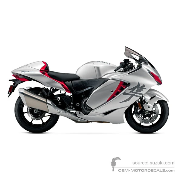 Decals for Suzuki GSX1300R HAYABUSA 2022 - Silver • Suzuki OEM Decals