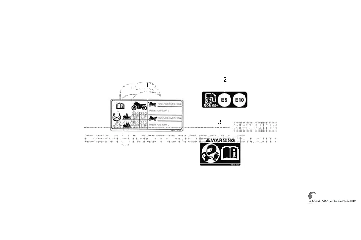 Naklejki do Suzuki GSX1300R HAYABUSA - Etykiety ostrzegawcze • Suzuki Naklejki OEM