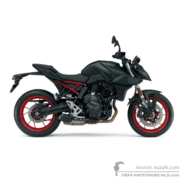Naklejki do Suzuki GSX8S 2025 - Czarny • Suzuki Naklejki OEM