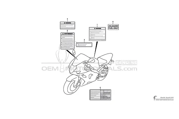 Suzuki GSXR1000 - Étiquettes de mise en garde