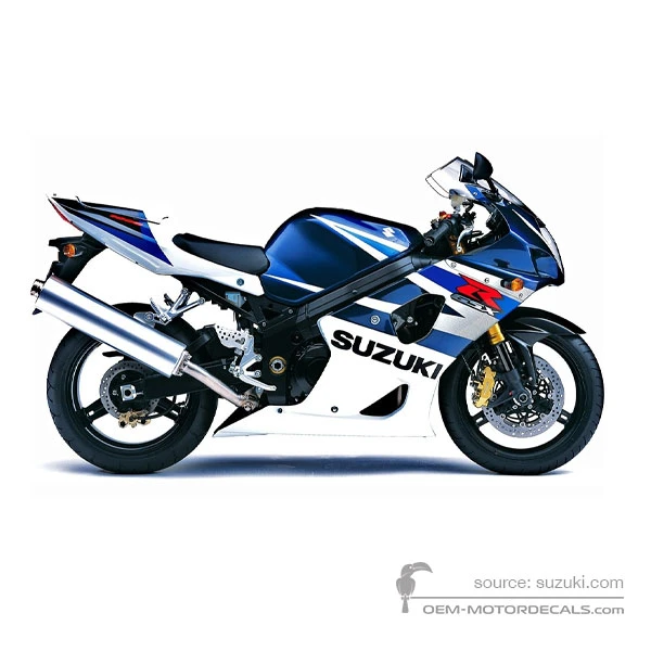 Pegatinas para Suzuki GSXR1000 2004 - Azul • Suzuki Pegatinas OEM