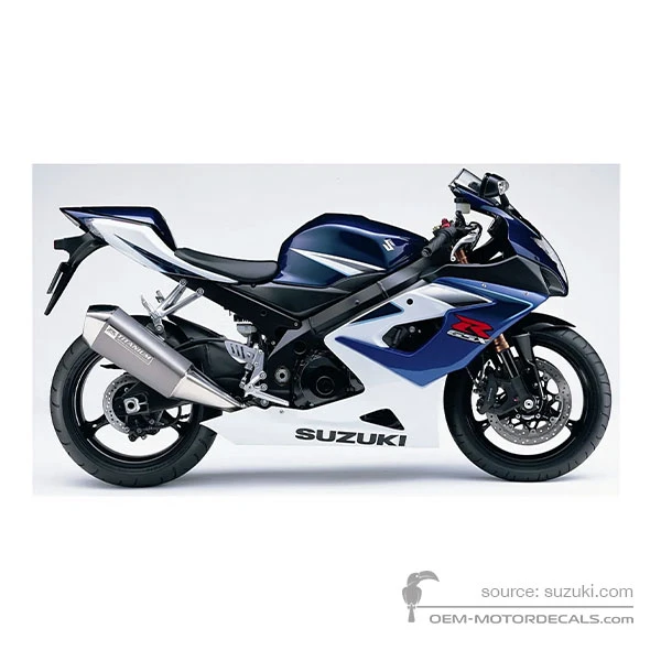 Pegatinas para Suzuki GSXR1000 2006 - Azul • Suzuki Pegatinas OEM