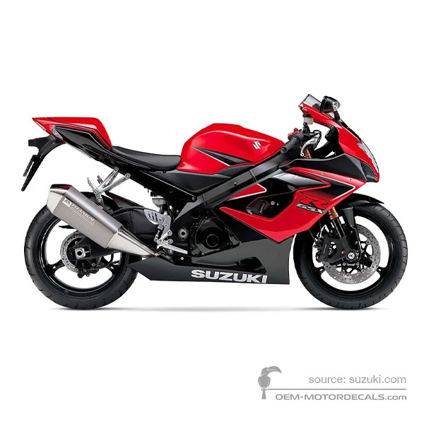 Naklejki do Suzuki GSXR1000 2006 - Czerwony • Suzuki Naklejki OEM