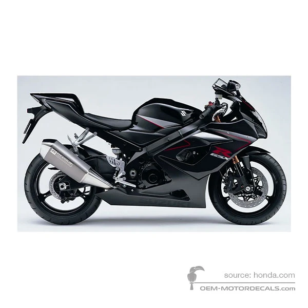 Naklejki do Suzuki GSXR1000 2006 - Czarny • Suzuki Naklejki OEM