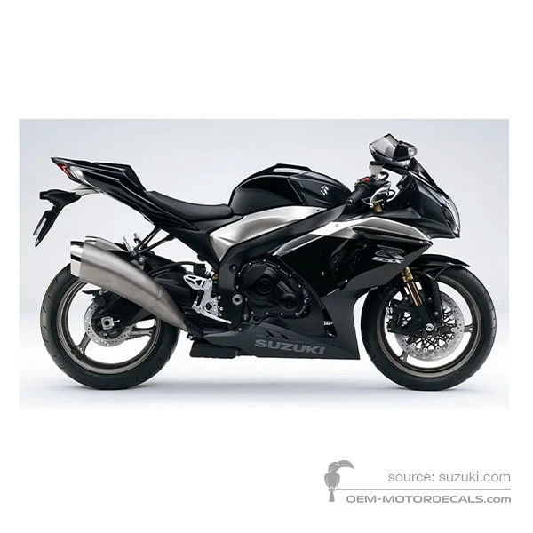 Adesivi per Suzuki GSXR1000 2009 - Nero • Suzuki Adesivi OEM