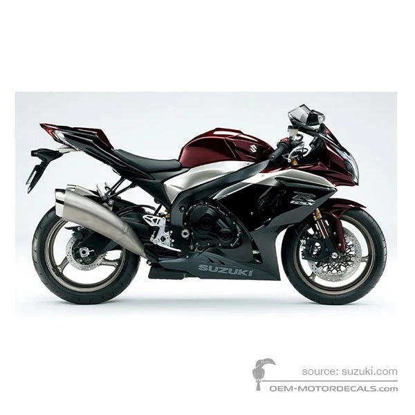 Stickers voor Suzuki GSXR1000 2009 - Rood • Suzuki OEM Stickers