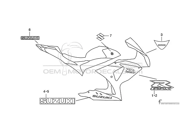 Suzuki GSXR1000 2009 - Blauw Wit