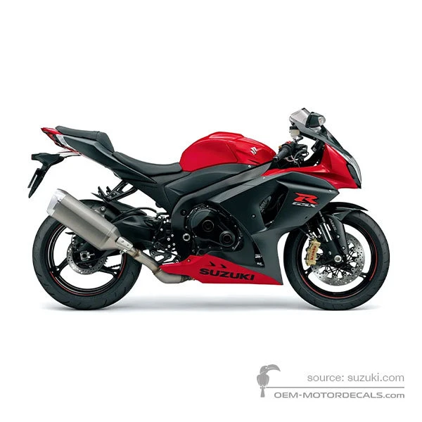Naklejki do Suzuki GSXR1000 2015 - Czerwony • Suzuki Naklejki OEM