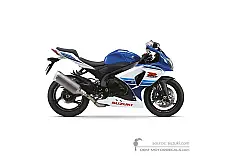 Aufkleber für Suzuki GSXR1000 2016 - Blau Weiss • Suzuki OEM-Aufkleber