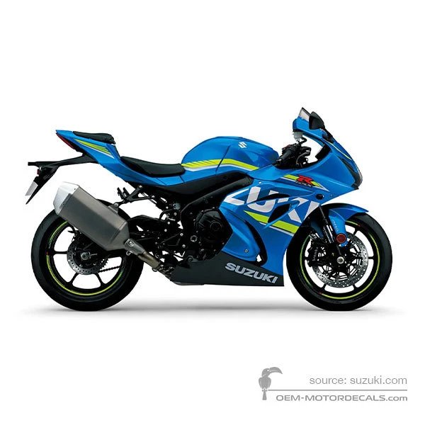 Pegatinas para Suzuki GSXR1000 2017 - Azul • Suzuki Pegatinas OEM