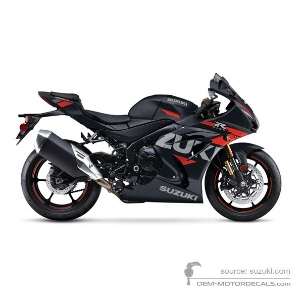 Adesivi per Suzuki GSXR1000R 2021 - Nero • Suzuki Adesivi OEM