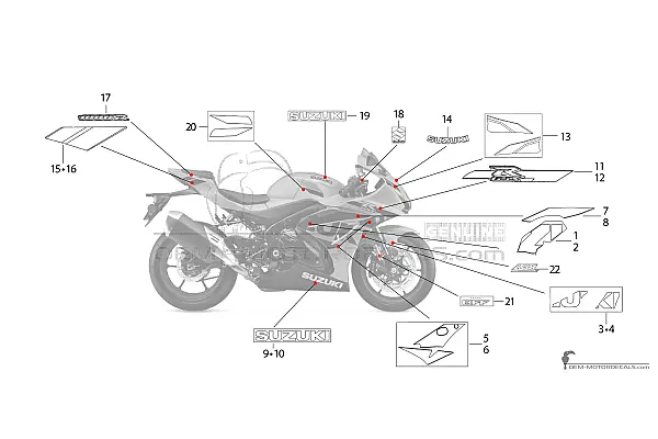 Suzuki GSXR1000R 2022 - Gris