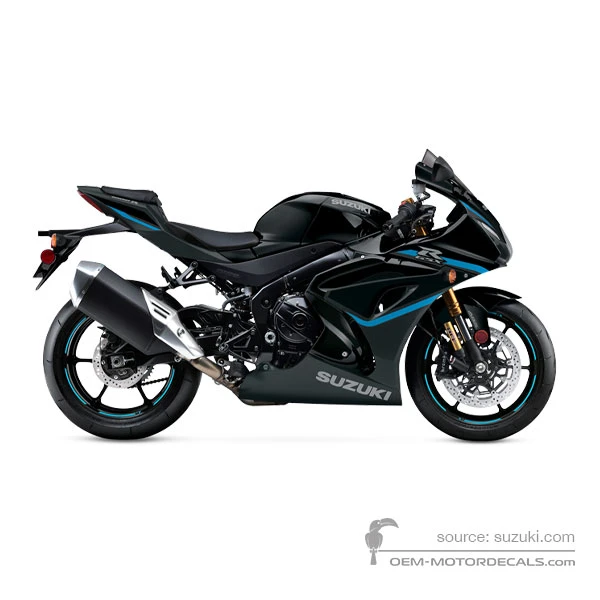Autocollants pour Suzuki GSXR1000R 2024 - Noir • Suzuki Autocollants OEM