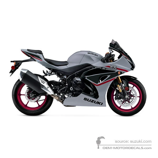 Aufkleber für Suzuki GSXR1000R 2024 - Grau • Suzuki OEM-Aufkleber