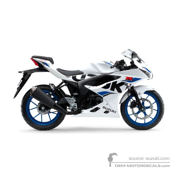 Pegatinas para Suzuki GSXR125 2019 - Blanco • Suzuki Pegatinas OEM