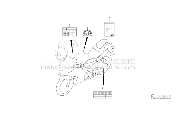 Suzuki GSXR125 - Caution labels