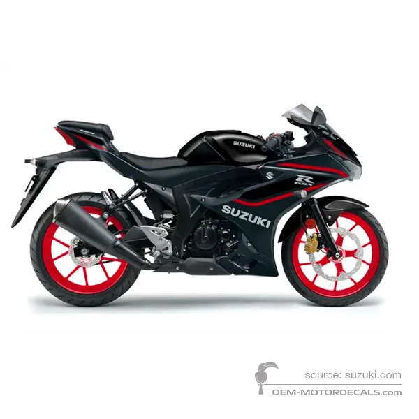Adesivi per Suzuki GSXR125 2024 - Nero • Suzuki Adesivi OEM