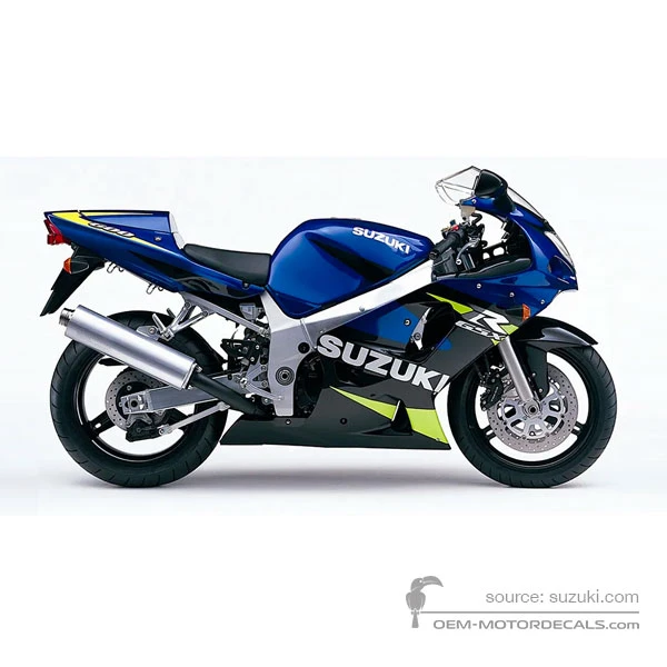 Aufkleber für Suzuki GSXR600 2001 - Blau • Suzuki OEM-Aufkleber