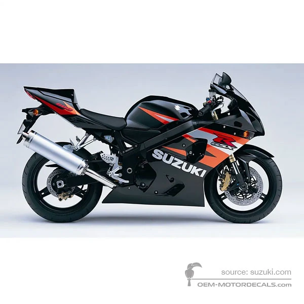 Pegatinas para Suzuki GSXR600 2004 - Negro • Suzuki Pegatinas OEM