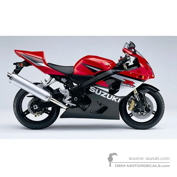 Decals for Suzuki GSXR600 2005 - Red • Suzuki OEM Decals