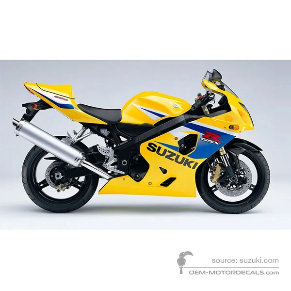 Pegatinas para Suzuki GSXR600 2005 - Amarillo • Suzuki Pegatinas OEM