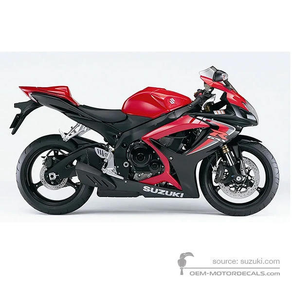 Decals for Suzuki GSXR600 2006 - Red • Suzuki OEM Decals
