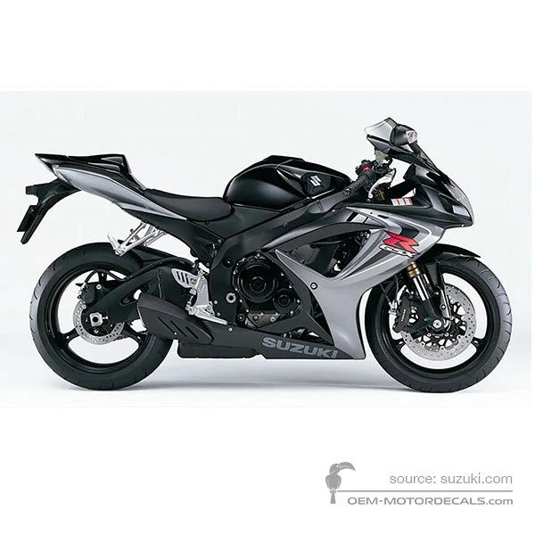 Naklejki do Suzuki GSXR600 2006 - Szary • Suzuki Naklejki OEM