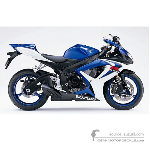 Adesivi per Suzuki GSXR600 2006 - Blu • Suzuki Adesivi OEM
