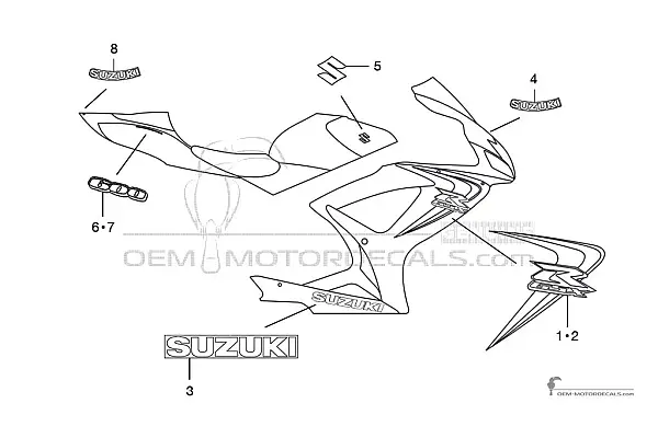 Suzuki GSXR600 2006 - Blau