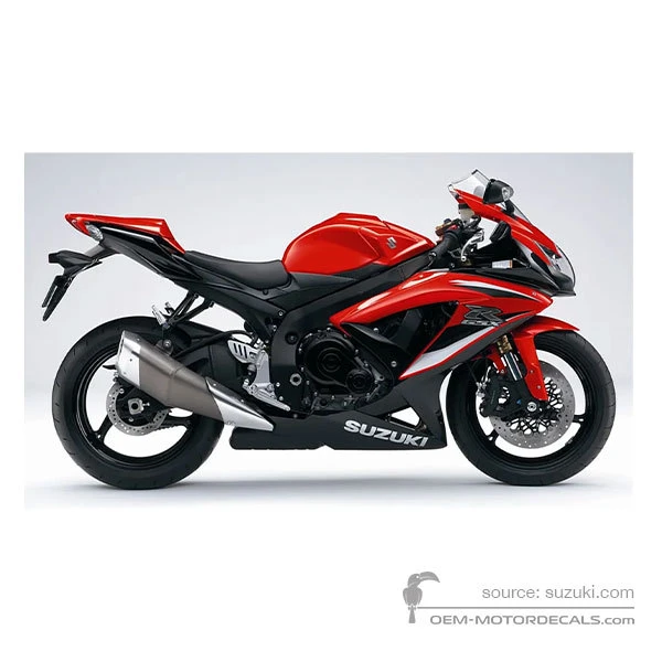 Adesivi per Suzuki GSXR600 2009 - Arancione • Suzuki Adesivi OEM