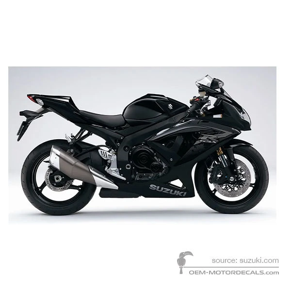 Adesivi per Suzuki GSXR600 2010 - Nero • Suzuki Adesivi OEM