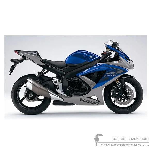 Adesivi per Suzuki GSXR600 2010 - Blu • Suzuki Adesivi OEM