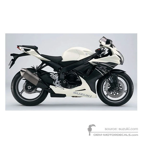 Adesivi per Suzuki GSXR600 2012 - Bianco • Suzuki Adesivi OEM