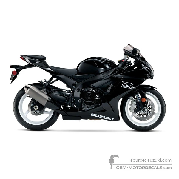 Adesivi per Suzuki GSXR600 2019 - Nero • Suzuki Adesivi OEM