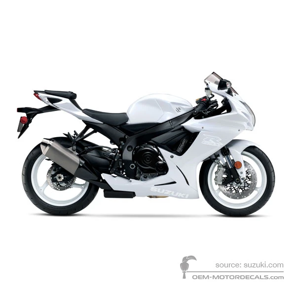 Adesivi per Suzuki GSXR600 2019 - Bianco • Suzuki Adesivi OEM