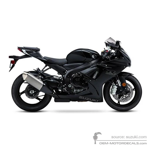 Decals for Suzuki GSXR600 2020 - Black • Suzuki OEM Decals