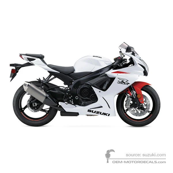 Adesivi per Suzuki GSXR600 2021 - Bianco • Suzuki Adesivi OEM